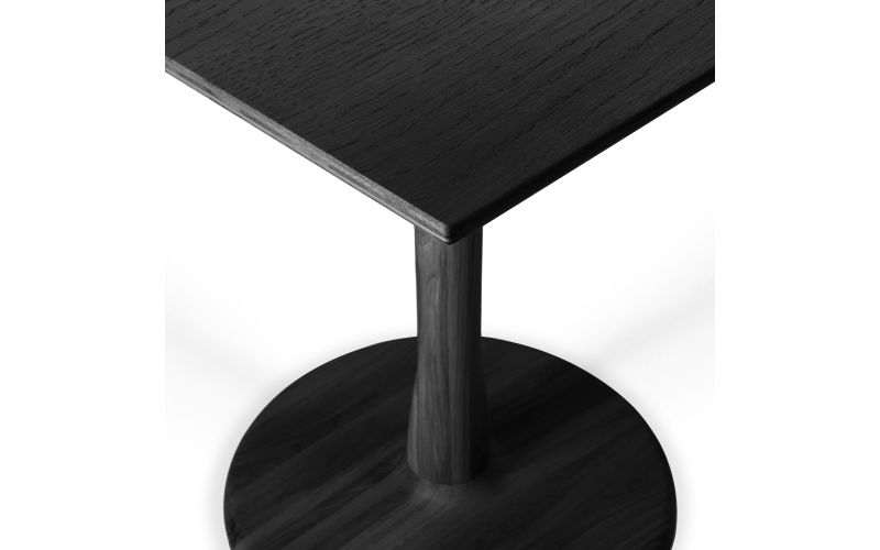 ETHNICRAFT BLACK OAK TORSION SQUARE DINING TABLE  