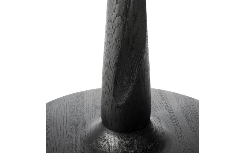 ETHNICRAFT BLACK OAK TORSION SQUARE DINING TABLE  