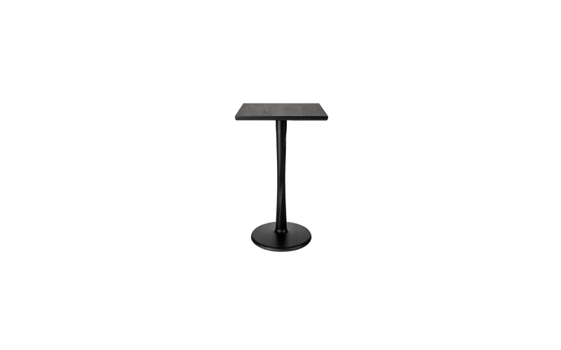 ETHNICRAFT BLACK OAK TORSION SQUARE DINING TABLE  