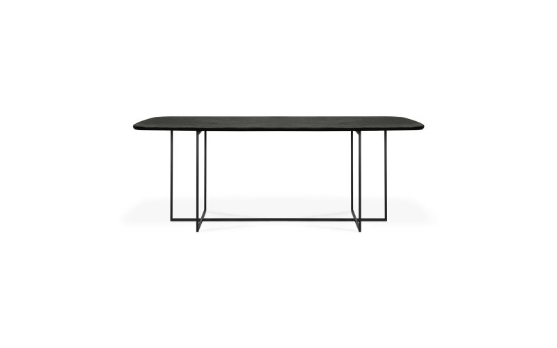 ETHNICRAFT BLACK OAK ARC DINING TABLE 220x100x76 