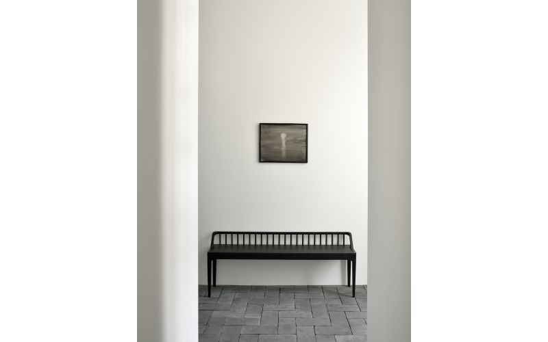 ETHNICRAFT BLACK OAK SPINDLE BENCH 150x35x60