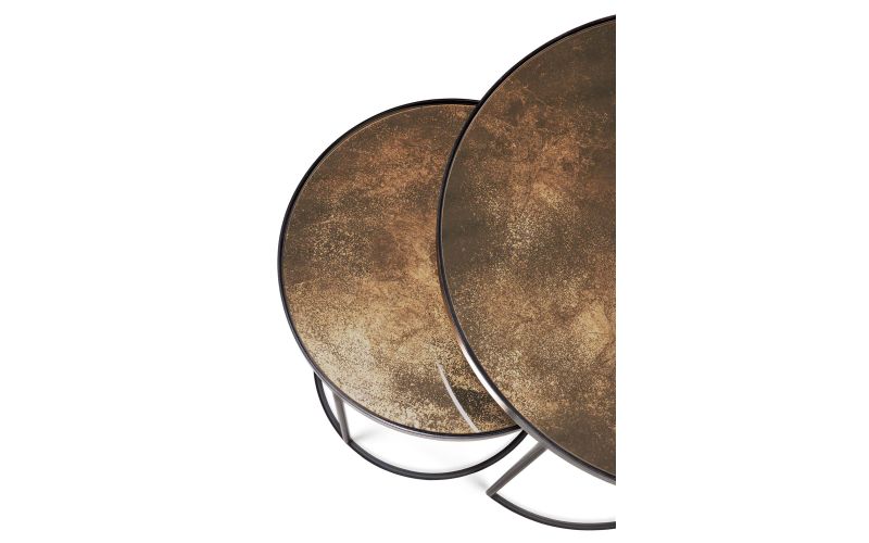 ETHNICRAFT NESTING SIDE TABLE SET OF 2 - BRONZE 