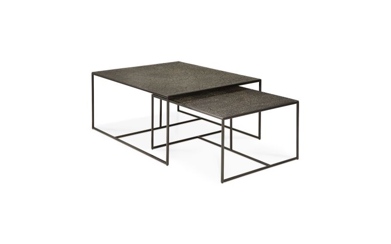ETHNICRAFT NESTING PENTAGON COFFEE TABLE - WHISKY