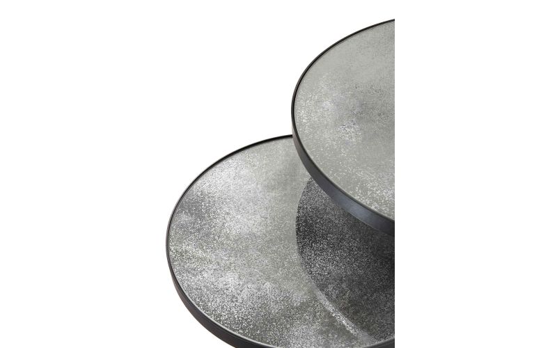 ETHNICRAFT NESTING SIDE TABLE SET OF 2 - CLEAR 