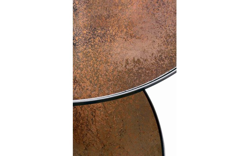 ETHNICRAFT NESTING COFFEE TABLE SET OF 2 - BRONZE