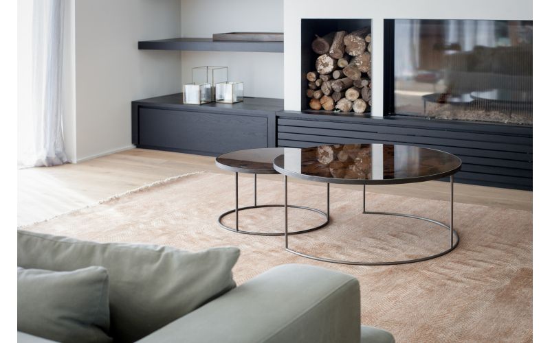 ETHNICRAFT NESTING COFFEE TABLE SET OF 2 - BRONZE