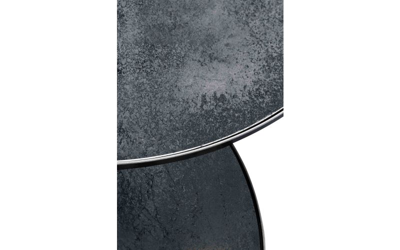 ETHNICRAFT NESTING COFFEE TABLE SET OF 2 -CHARCOAL