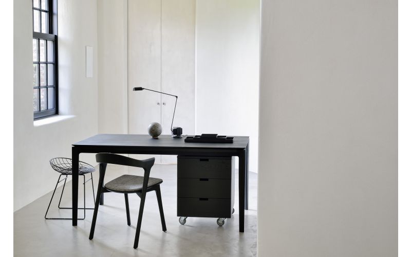 ETHNICRAFT BLACK OAK BOK DINING TABLE 180x90x76