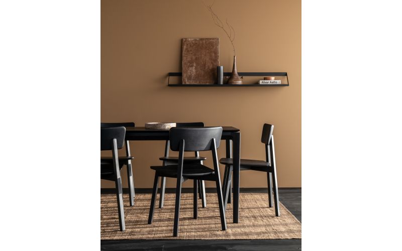 ETHNICRAFT BLACK OAK BOK DINING TABLE 220x95x76 51508