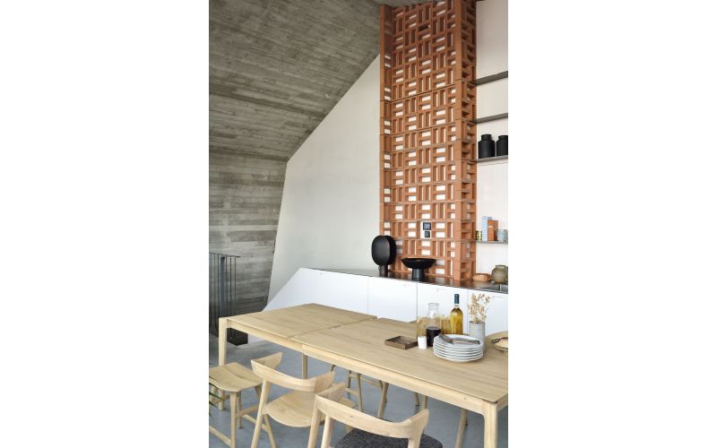 ETHNICRAFT OAK BOK UITSCHUIFTAFEL 140-220x90x76