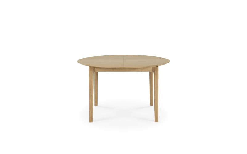 ETHNICRAFT OAK BOK ROND UITSCHUIFTAFEL 129-179x129