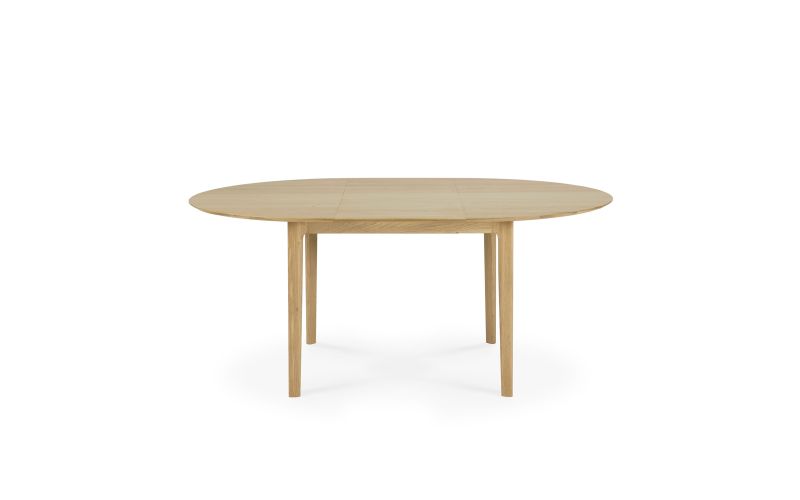 ETHNICRAFT OAK BOK ROND UITSCHUIFTAFEL 129-179x129