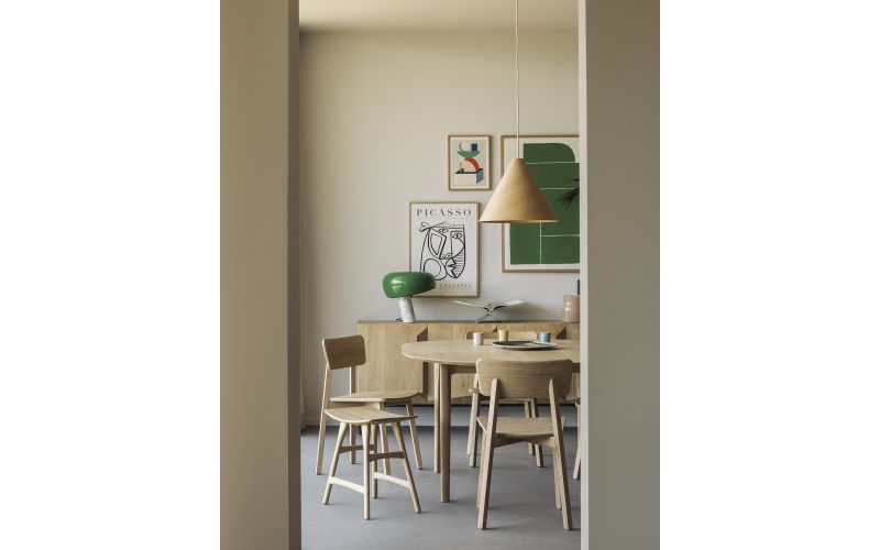 ETHNICRAFT OAK OIL BOK ROND UITSCHUIFTAFEL 129-179x129x76 51527