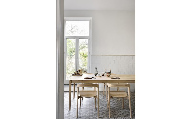 ETHNICRAFT OAK BOK DINING CHAIR LACQUERED 50x54x76