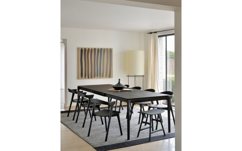 ETHNICRAFT BLACK OAK BOK DINING CHAIR 50x54x76