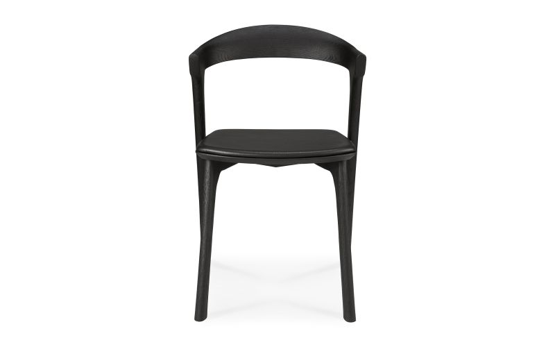 ETHNICRAFT BLACK BOK DINING CHAIR - BLACK LEATHER