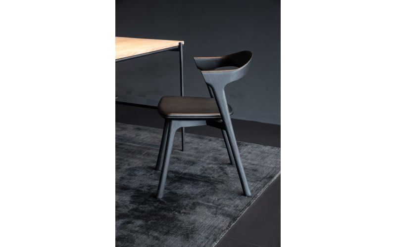 ETHNICRAFT BLACK BOK DINING CHAIR - BLACK LEATHER 50x54x76 51492