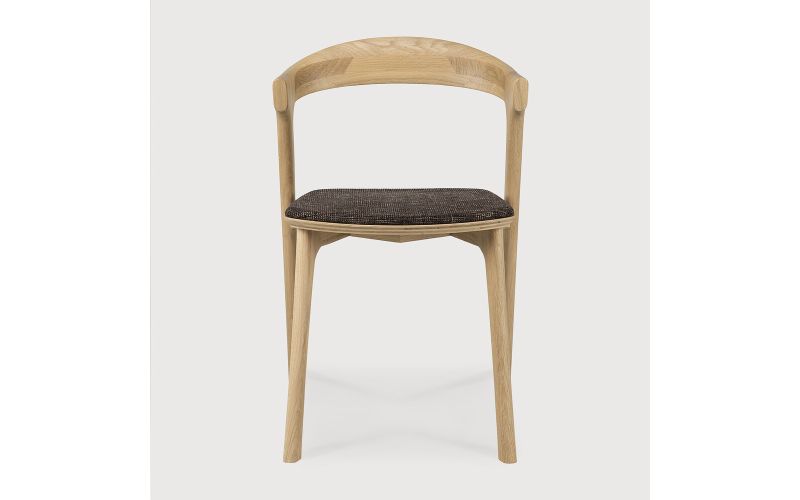 ETHNICRAFT OAK BOK DINING CHAIR - DARK BROWN 