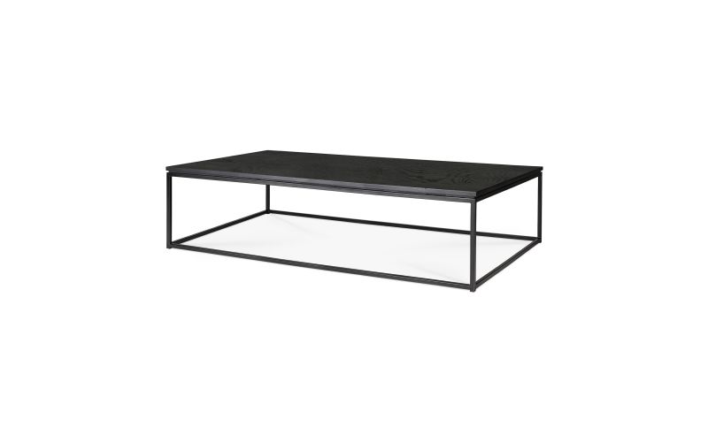 ETHNICRAFT THIN BLACK COFFEE TABLE 120x70x30