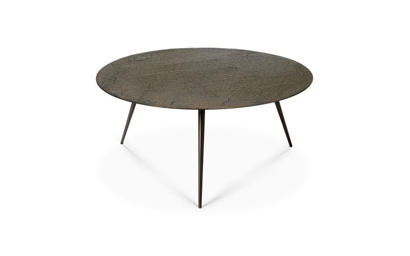 ETHNICRAFT LUNA COFFEE TABLE - LAVA WHISKY 80x80