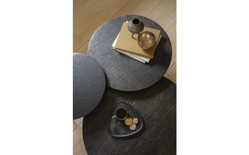 ETHNICRAFT LUNA COFFEE TABLE - LAVA WHISKY 80x80