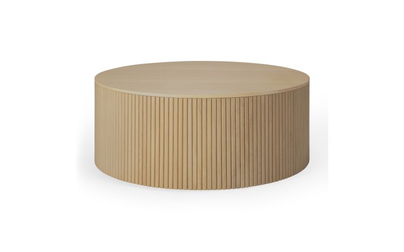 ROLLER MAX COFFEE TABLE - OAK - ROUND - REMOVABLE COVER 80 X 80 X 32 50046