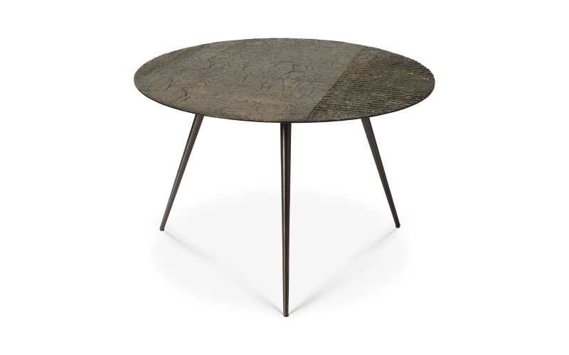 ETHNICRAFT LUNA COFFEE TABLE - LAVA LINEAR WHISKY 