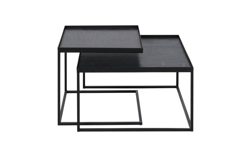  ETHNICRAFT TRAY SQUARE COFFEE TABLE SET 52x52x31