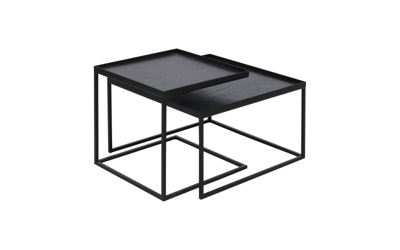  ETHNICRAFT TRAY SQUARE COFFEE TABLE SET 52x52x31