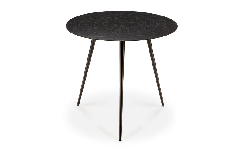 ETHNICRAFT LUNA COFFEE TABLE - LAVA BLACK 50x50x45