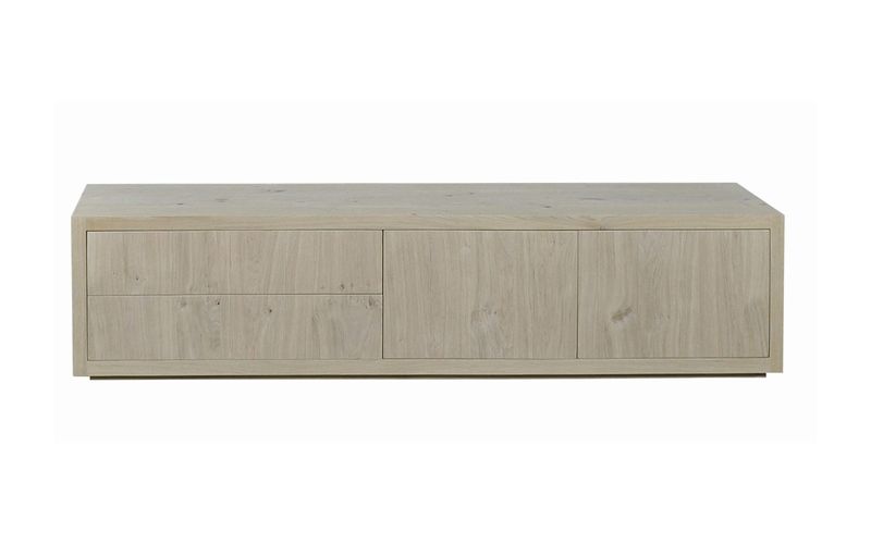 ETV093 TV-opzet PUUR/DUNE3drs 1la 1klep op plint  (45x250x40 cm)