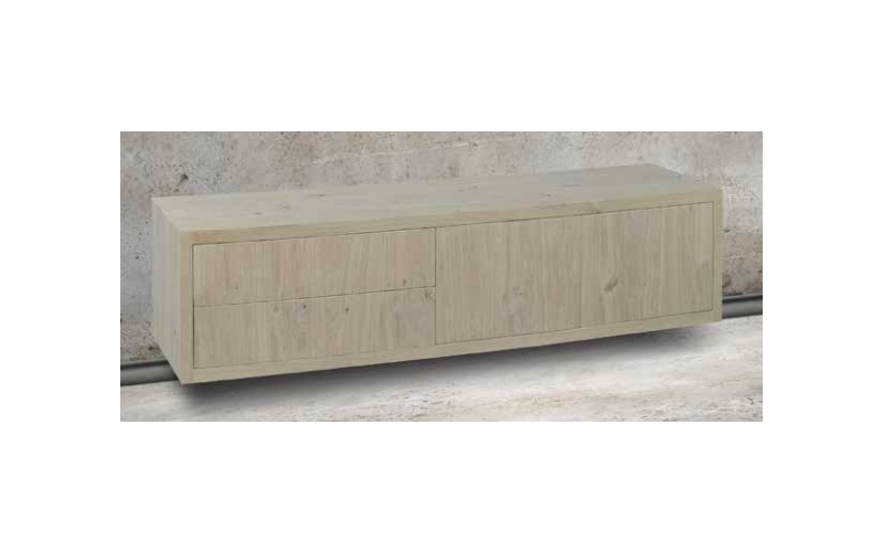 ETV098 TV-opzet PUUR/DUNE 3drs 1la 1klep / hangsysteem (43x250x40 cm)
