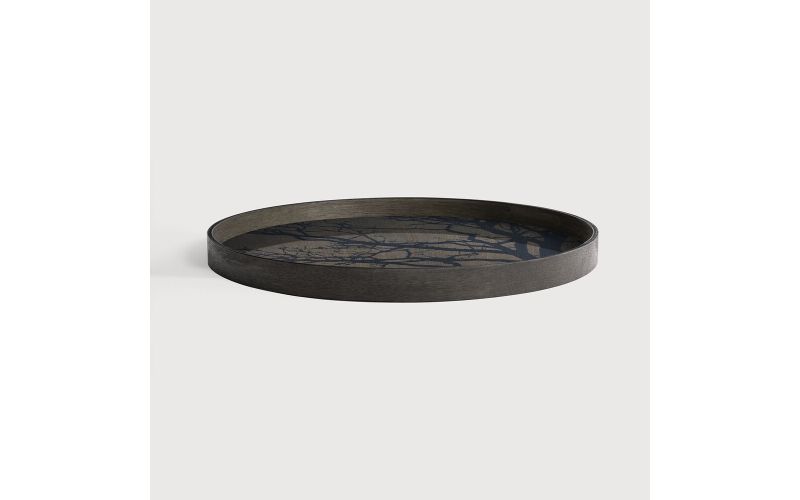 ETHNICRAFT TREE TRAY - WOOD - BLACK 61x61x4