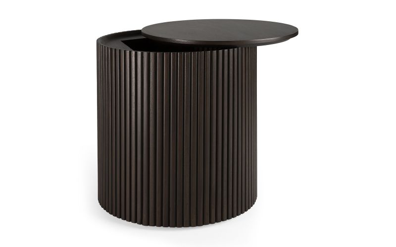 ETHNICRAFT ROLLER MAX ROUND SIDE TABLE 40x40x40