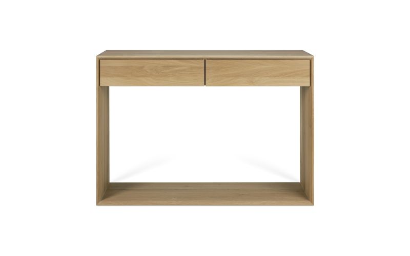 ETHNICRAFT OAK NORDIC CONSOLE 2 DRAWERS 120x40x85