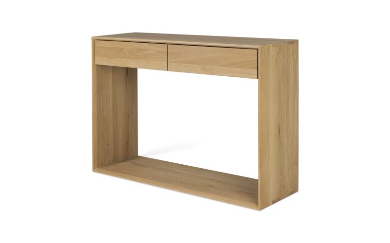 ETHNICRAFT OAK NORDIC CONSOLE 2 DRAWERS 120x40x85
