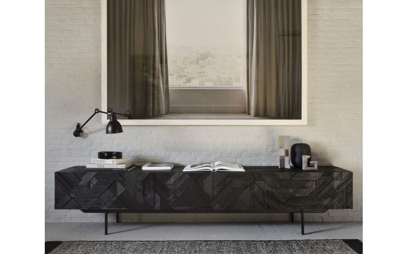 ETHNICRAFT GRAPHIC TV CUPBOARD 1DOOR-2DRAWERS 240