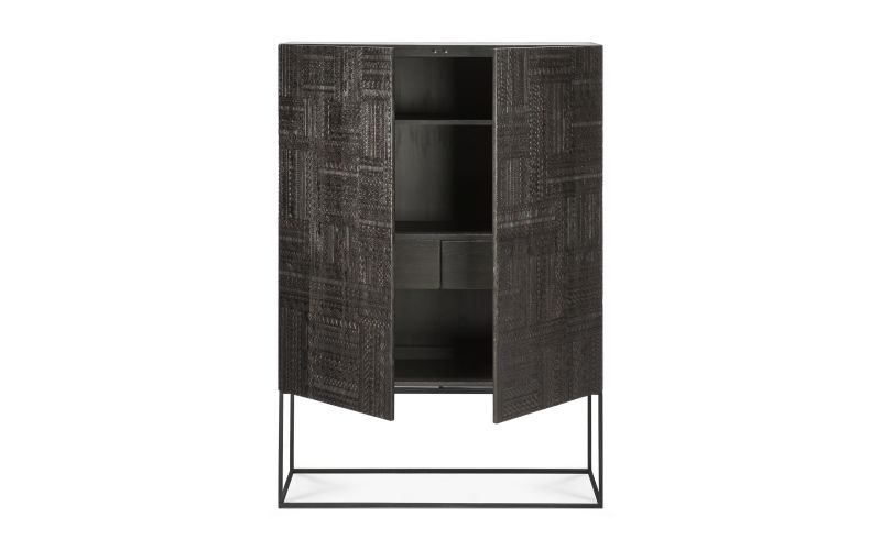 ETHNICRAFT TABWA STORAGE CUPBOARD 2 DOORS/2DRAWERS