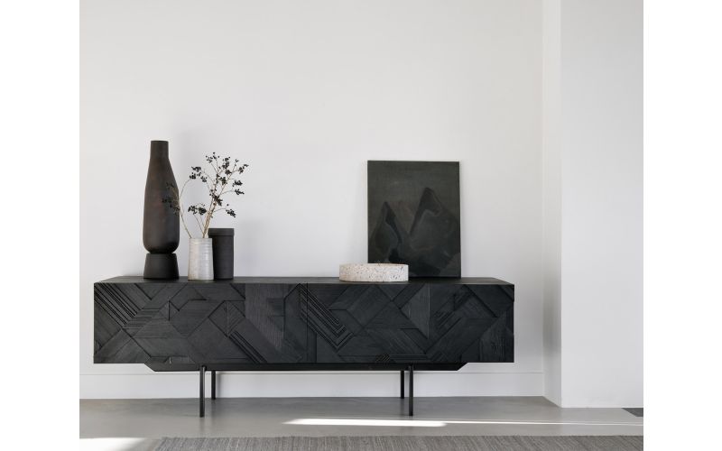 ETHNICRAFT GRAPHIC TV CUPBOARD 1 DOOR-1 DRAWER 160