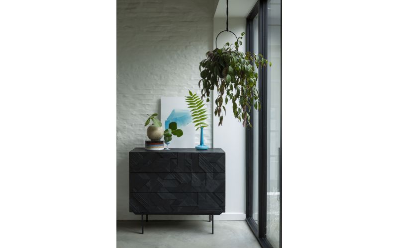 ETHNICRAFT GRAPHIC CHEST OF DRAWERS - 3 DRAWERS