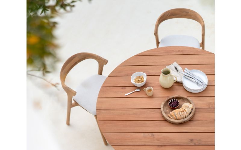 ETHNICRAFT TEAK CIRCLE OUTDOOR DINING TABLE 136