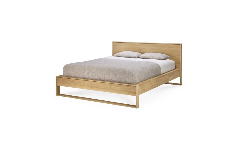 ETHNICRAFT OAK NORDIC BED (WITHOUT SLATS) 184x220