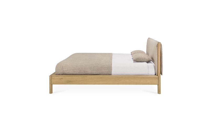 PI BED - OAK - CLOUD FABRIC - MATTRESS 160X200 