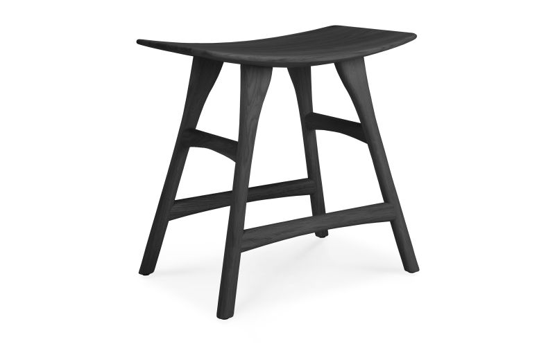 ETHNICRAFT BLACK OAK OSSO STOOL 50x33x48