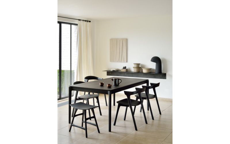 ETHNICRAFT BLACK OAK OSSO STOOL 50x33x48