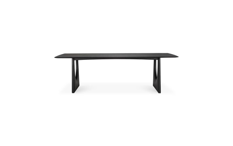 ETHNICRAFT BLACK OAK GEOMETRIC DINING TABLE 250
