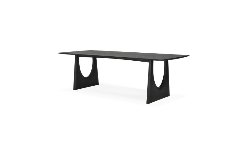 ETHNICRAFT BLACK OAK GEOMETRIC DINING TABLE 250