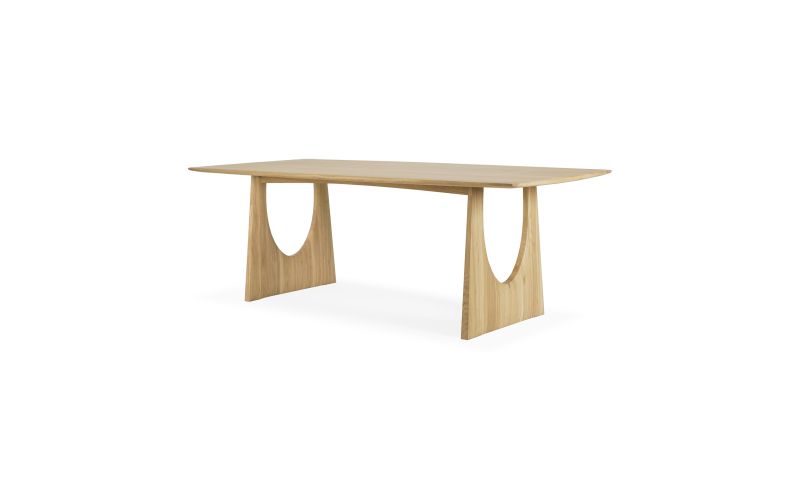ETHNICRAFT OAK GEOMETRIC DINING TABLE 220x100x76