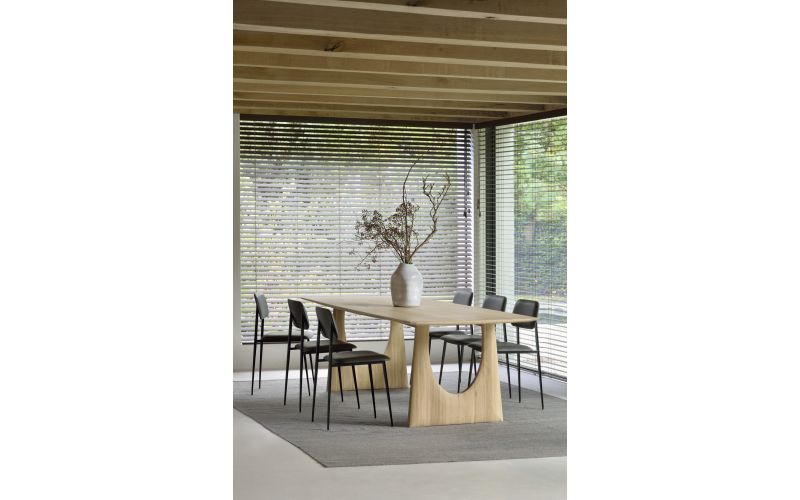 ETHNICRAFT OAK GEOMETRIC DINING TABLE 220x100x76