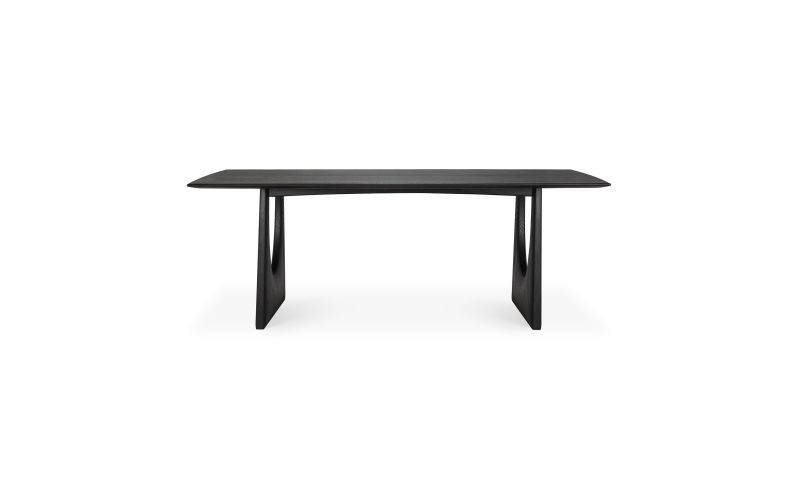 ETHNICRAFT BLACK OAK GEOMETRIC DINING TABLE 220